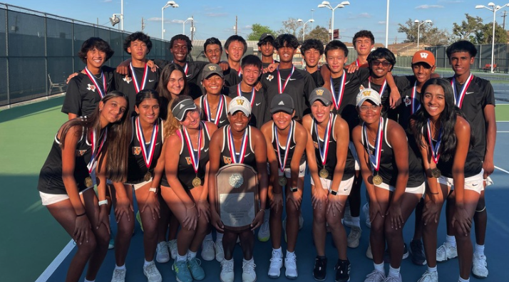 Westwood Tennis Team with Medals